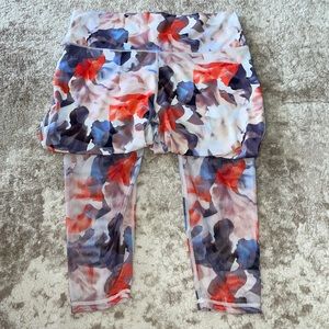 Fabletics Floral Leggings with mesh